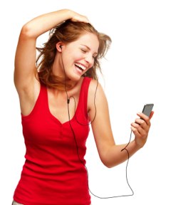 Consumer tech user with ipod