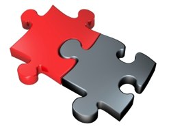 consultant and client work together like a jigsaw