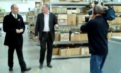 Filming with David Gregory of Midlands Today