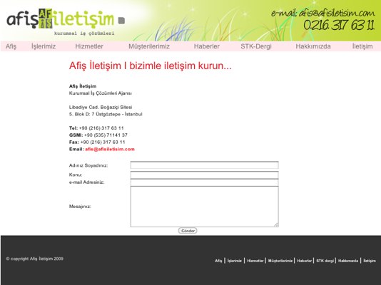 Copied contact page