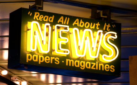 Read all about it - the news neon sign